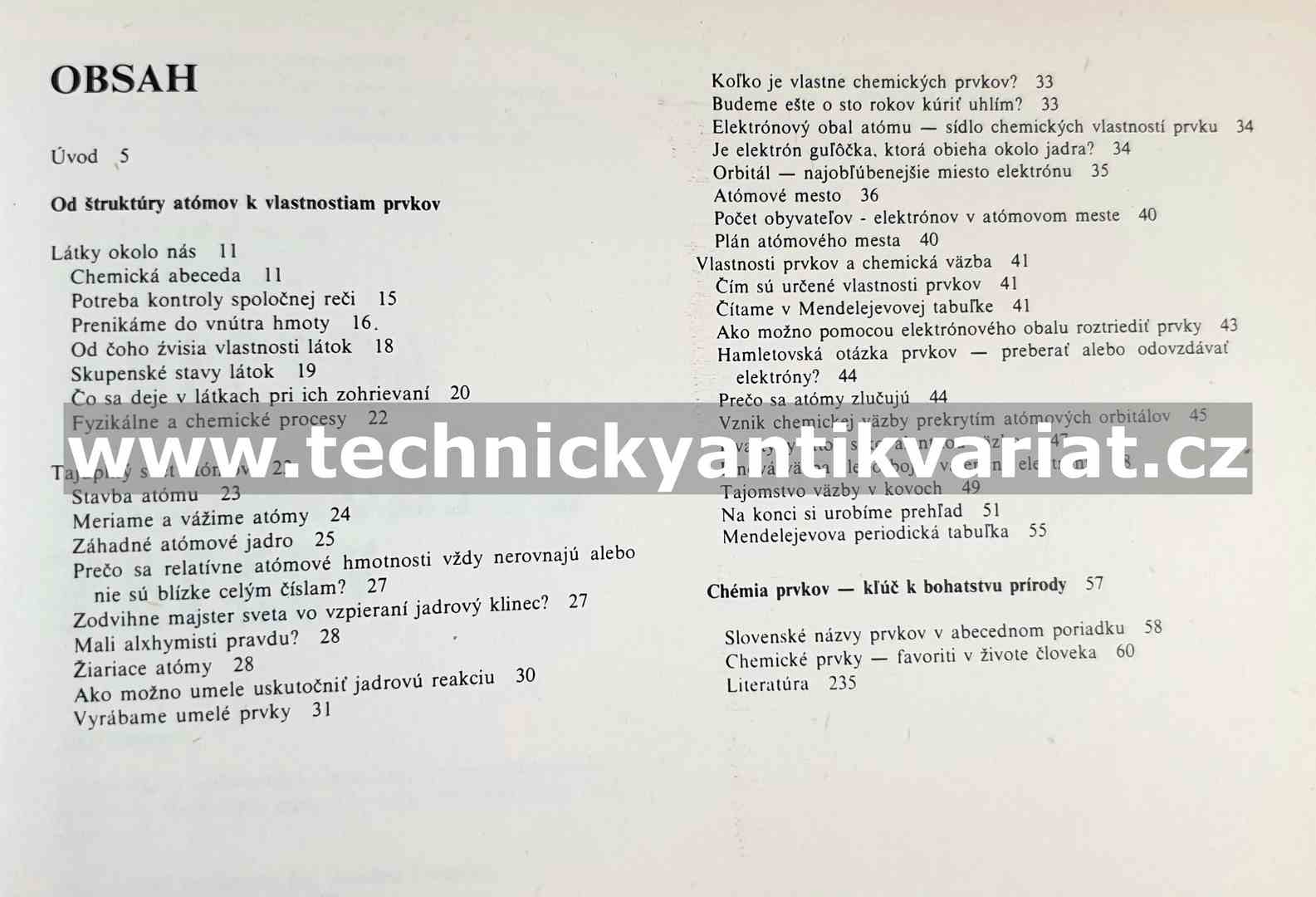 Abeceda chemických prvkov - Jirkovský, Tržil, Mažariová (1981)