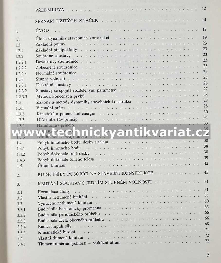Dynamika stavebních konstrukcí - Baťa, Plachý, Trávníček (1987)