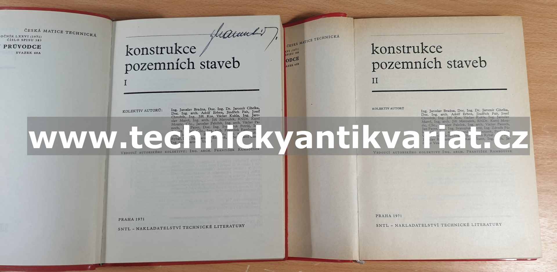 Konstrukce pozemních staveb I.II. (1971)