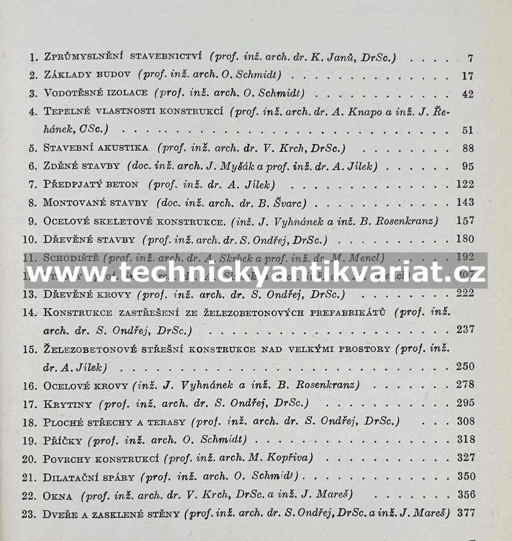 Pozemní stavitelství - konstrukce pozemních staveb - Severin (1964)