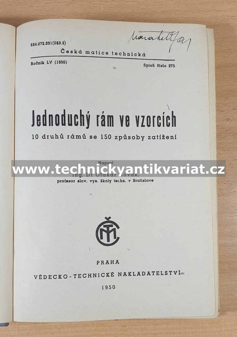 Jednoduchý rám ve vzorcích - Otakar Novák (1950)