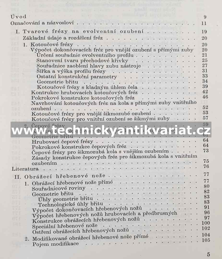 Konstrukce nástrojů pro výrobu čelních ozubených kol - Stanislav Švec (1965)