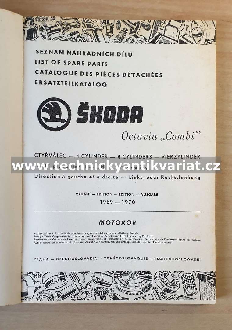 Škoda Octavia Combi - seznam náhradních dílů (1969-1970)