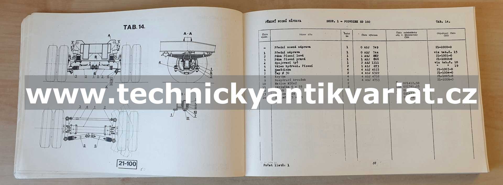 SD 160 Samohybný jeřáb - katalog náhradních dílů
