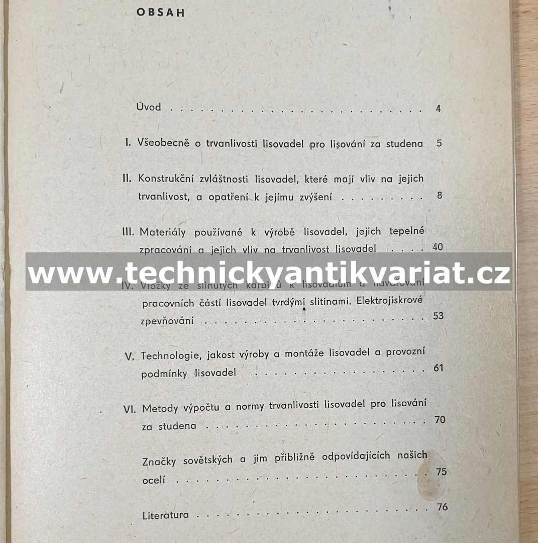 Zvětšení trvandlivosti lisovadel - Zubcov (1962)