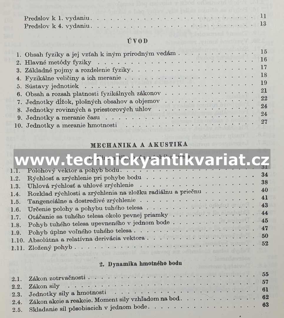 Fyzika I. mechanika, akustika, termika - D.Ilkovič (1972)