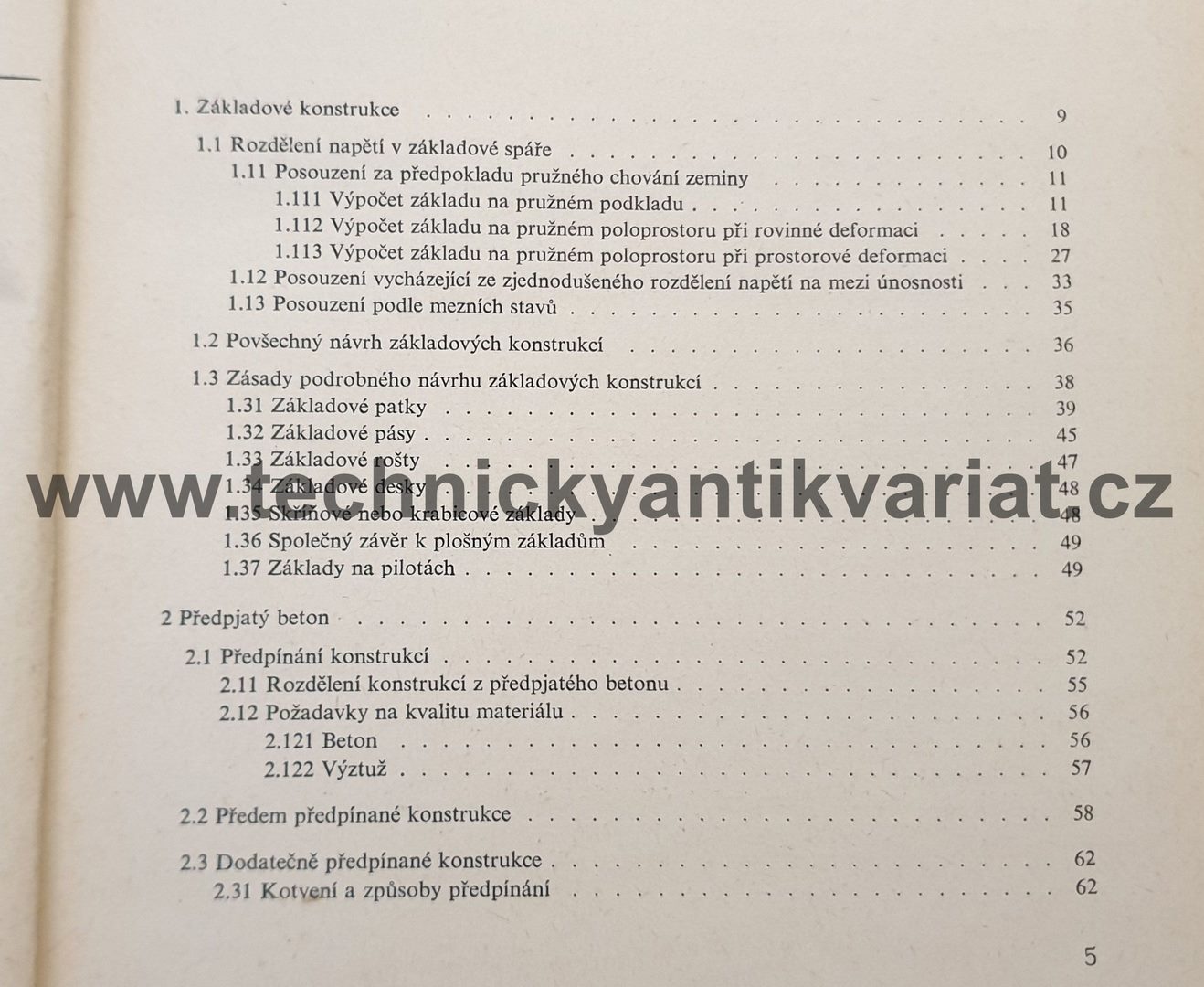 Betonové konstrukce pozemních staveb II A - Jílek, Šmerda, Grenčík, Novák (1967)