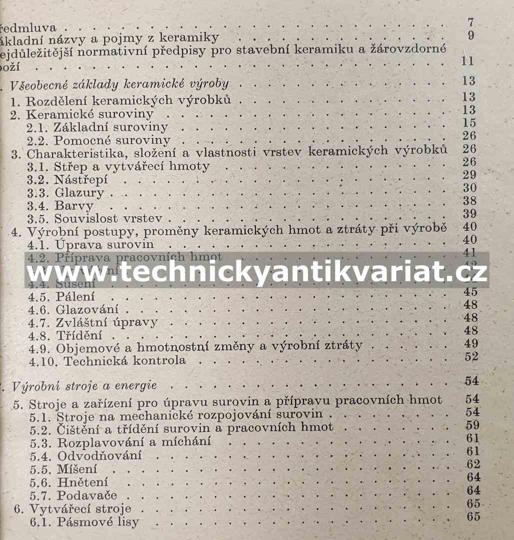 Výroba stavební keramiky a žárovzdorného zboží - F. Kubát (1966)