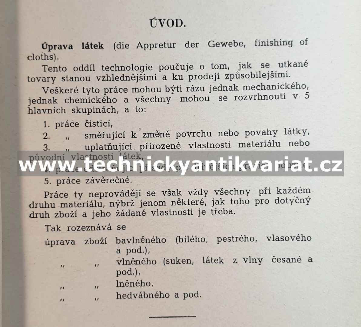 Úprava látek - Bohumil Vlček (1946)