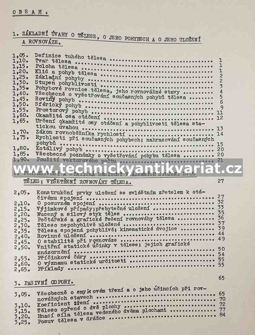 Technická mechanika tuhých těles I.Mechanika tělesa - Josef Šrejtr (1947)