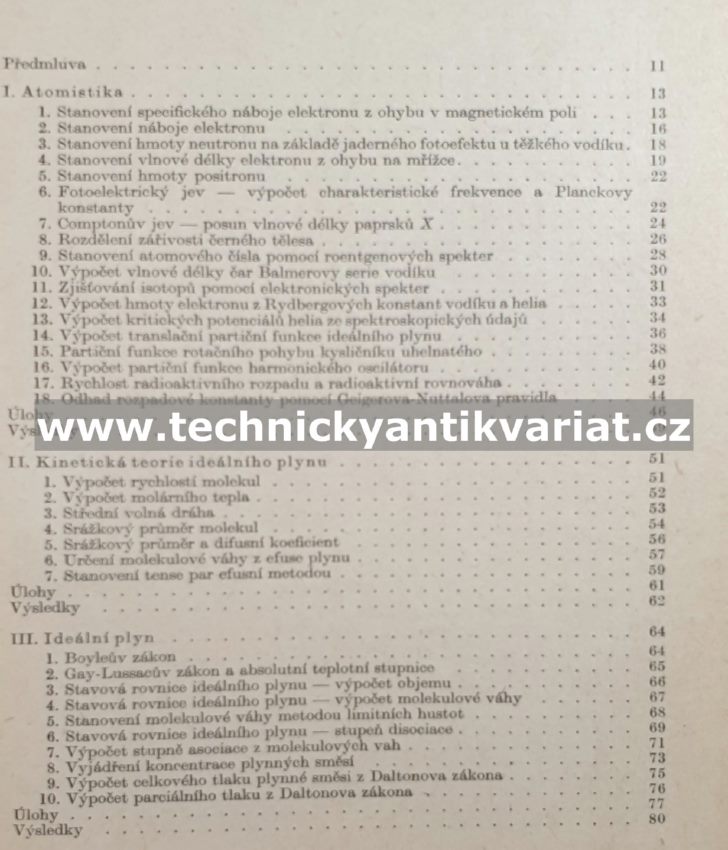 Příklady a úlohy z fysikální chemie - Bareš, Černý, Fried, Pick (1957)