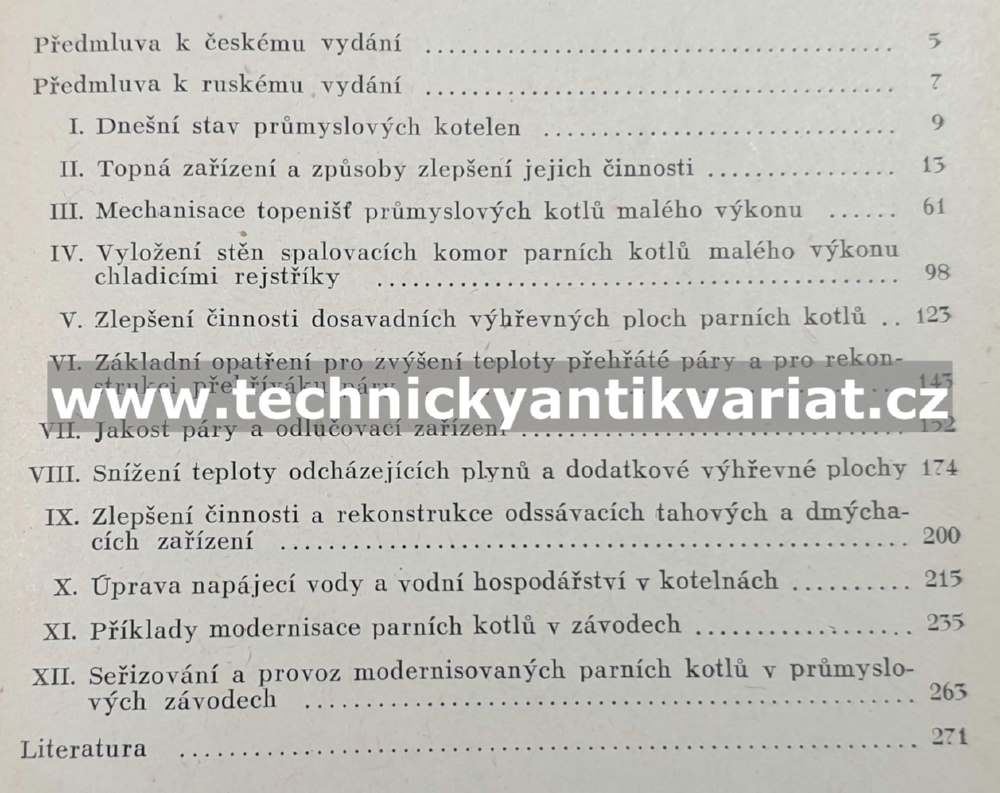 Modernisace parních kotlů malého výkonu - Roddatis, Rubinov (1954)