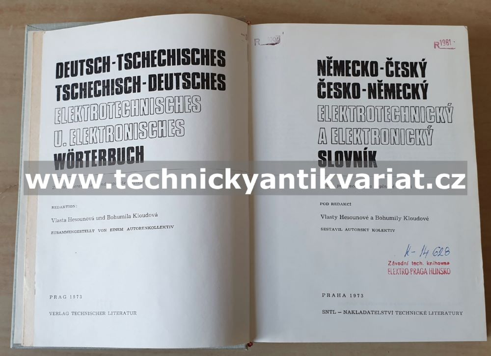 Německo-český, česko-německý elektrotechnický a elektronický slovník (1973)