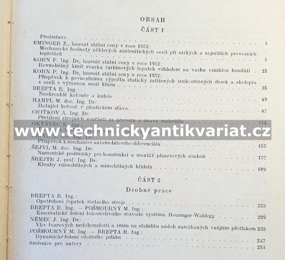 Strojnický sborník 1 (1953)
