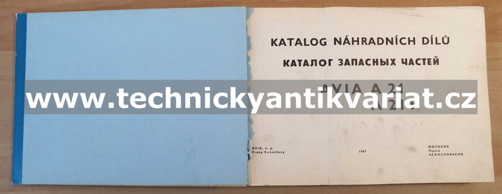 Avia A21, A21F - katalog náhradních dílů (1987)