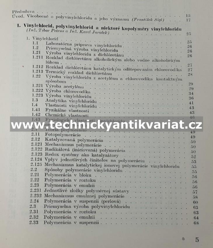 PVC výroba, zpracování a použití - Kubík, Gřunděl (1958)