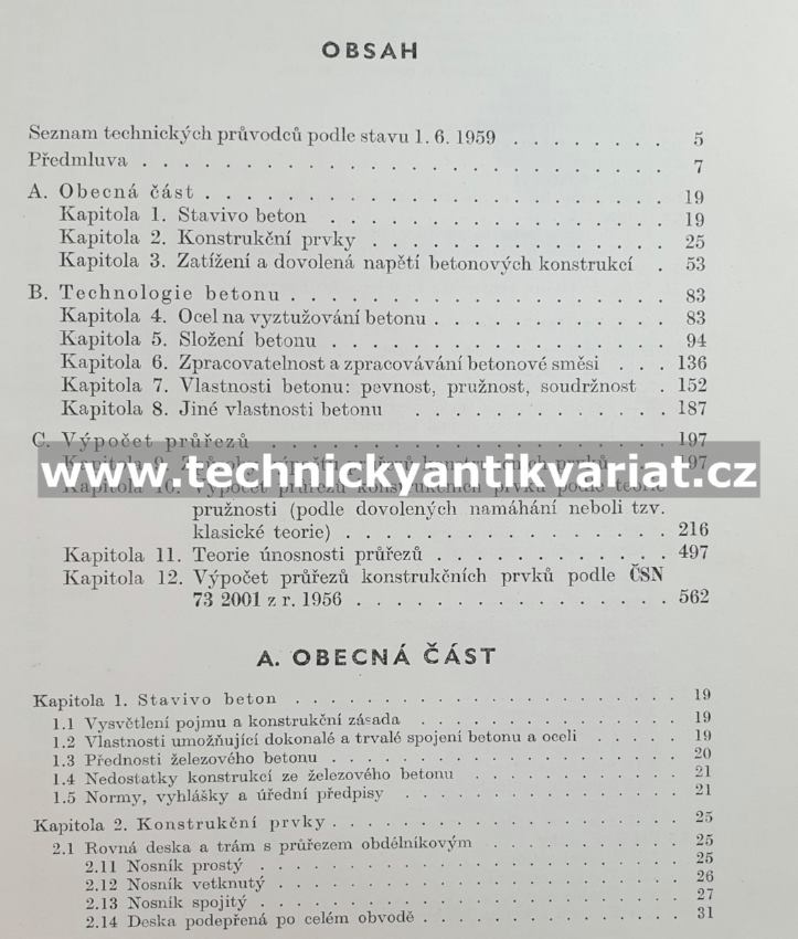 Železový beton I. - Klokner, Hruban (1959)