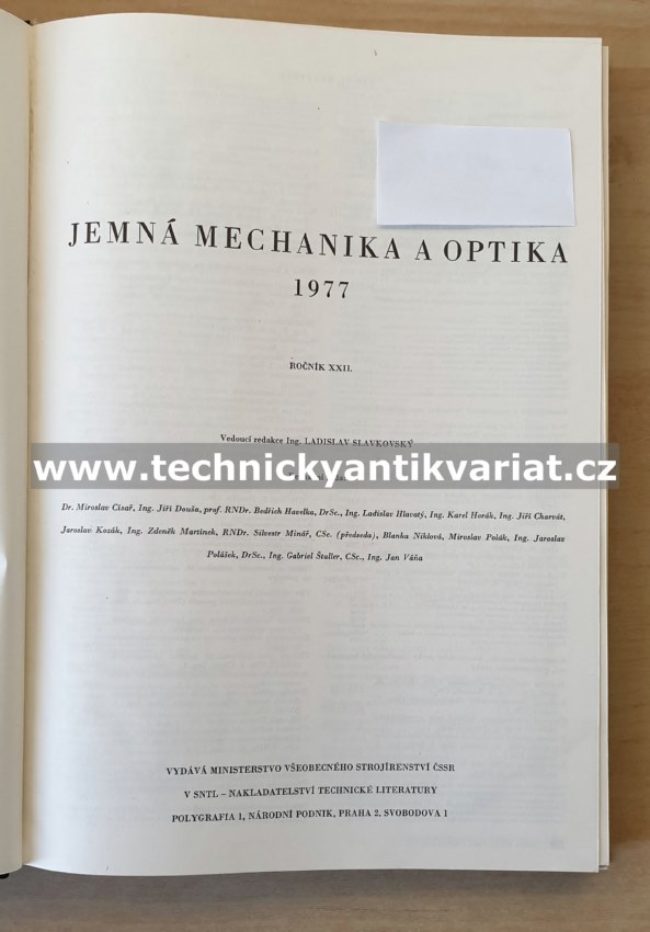 Jemná mechanika a optika (1977)
