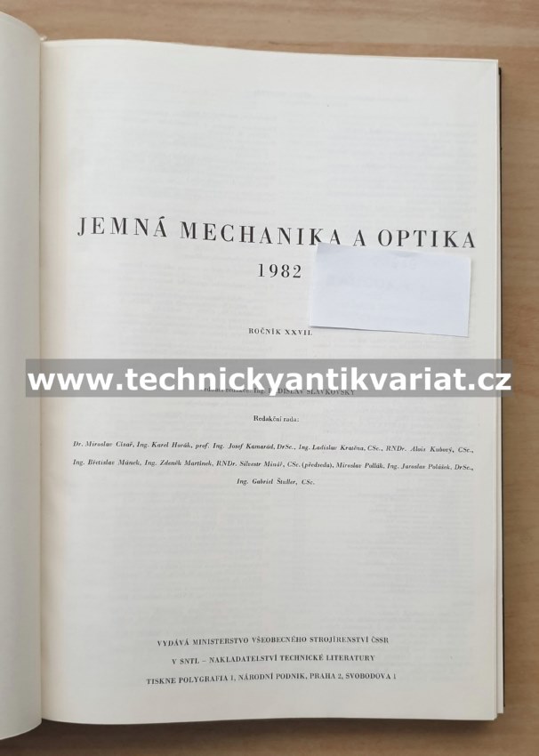 Jemná mechanika a optika (1982)