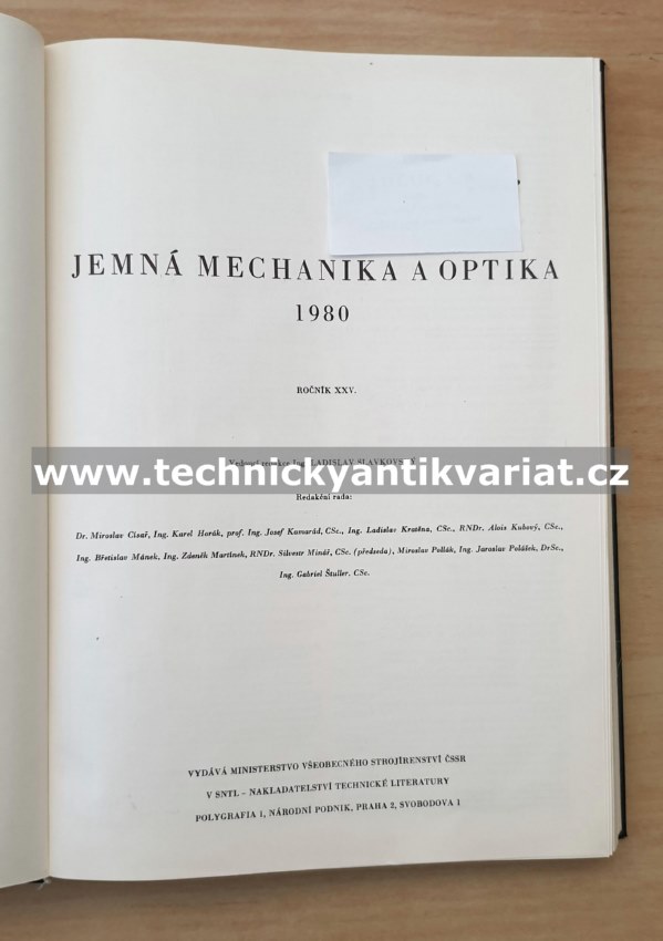 Jemná mechanika a optika (1980)