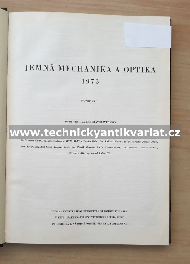 Jemná mechanika a optika (1973)