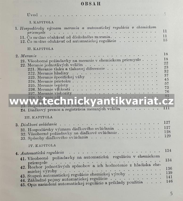Meranie a automatická regulácia v chemickom priemysle - Josef Komůrka (1957)
