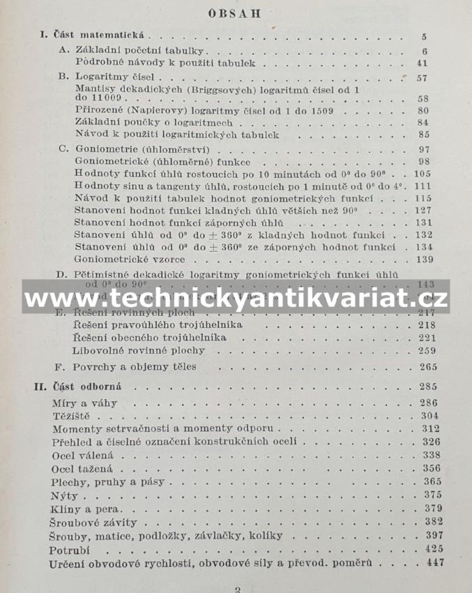Technická příručka - strojnické a dílenské tabulky - Z. Schmidt (1953)