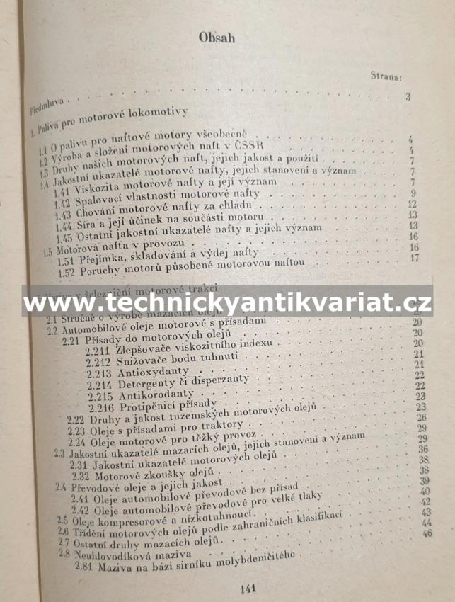 Paliva a maziva v provozu motorových lokomotiv - Kaválek (1963)