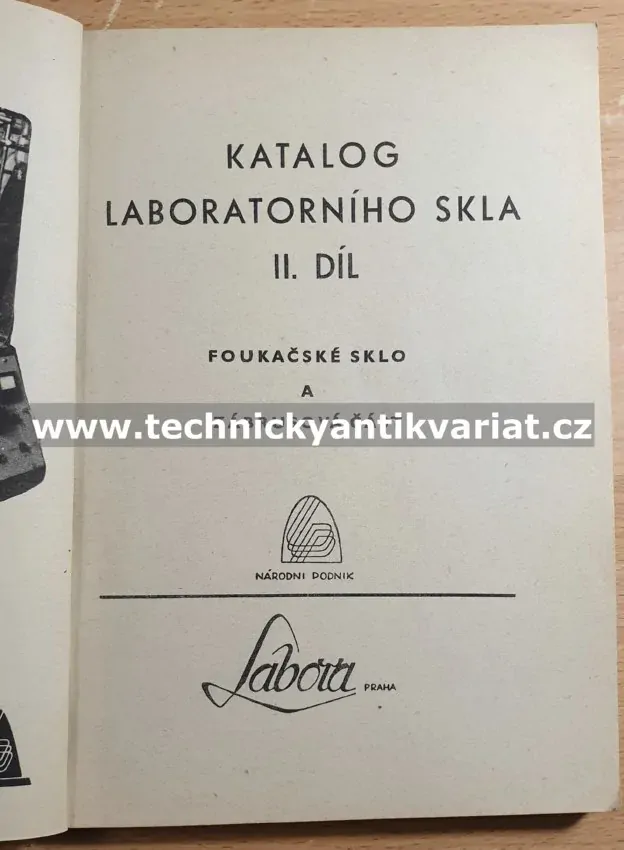 Katalog laboratorního skla II.díl - Foukačské sklo a zábrusová část