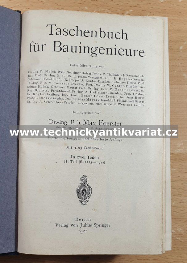 Taschenbuch für Bauingenieure II. (1921)