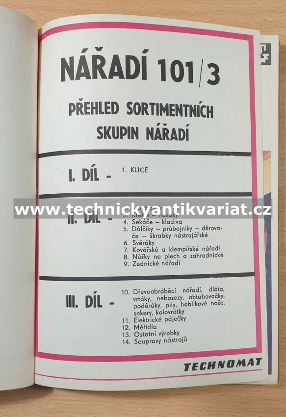Technomat 101/3 nářadí (1972)