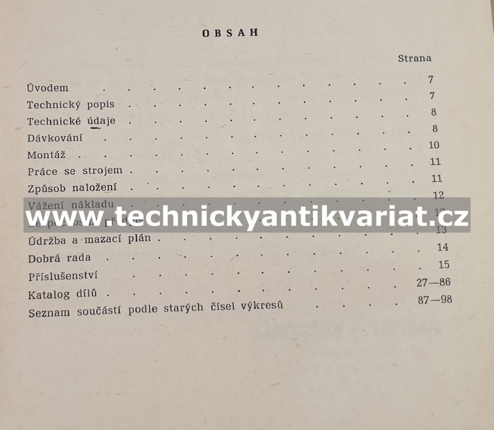 RUR5 - katalog dílů, návod k obsluze (1975)