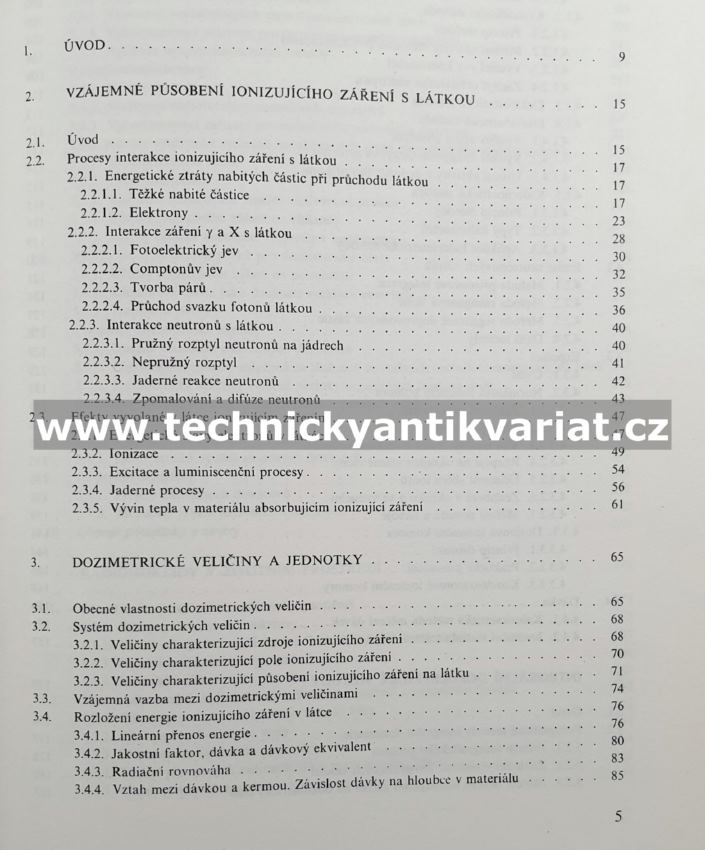 Dozimetrie ionizujícího zařízení - Šeda (1983)