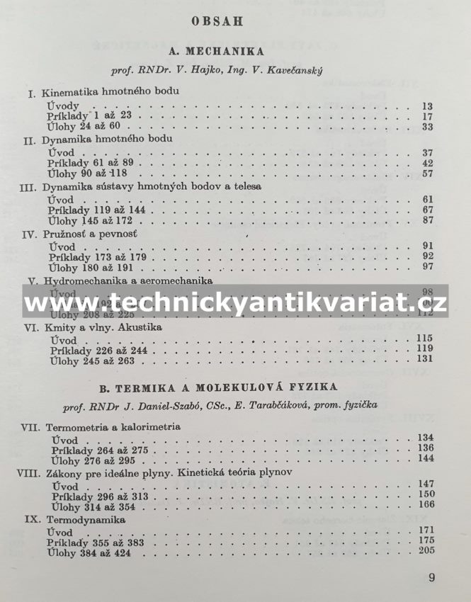 Fyzika v príkladoch - Hájka (1971)