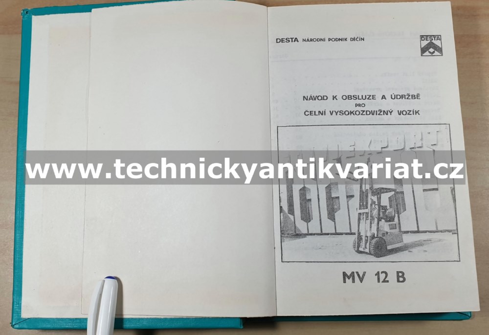 DESTA MV 12 B - návod k obsluze a údržbě (1980)