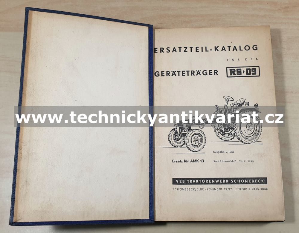 Traktor RS 09 - Ersatzteil katalog (1963)