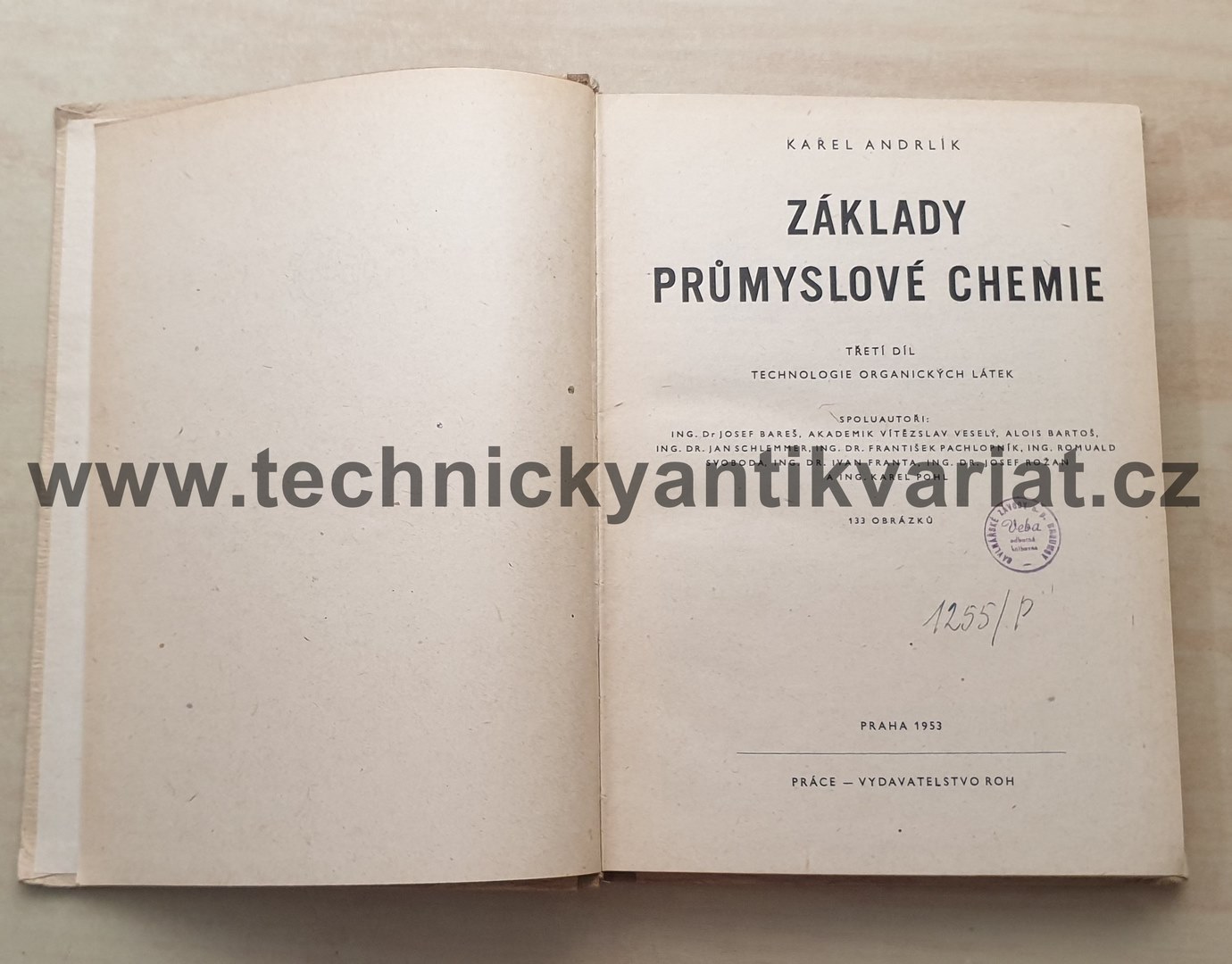 Základy průmyslové chemie III. - Karel Andrlík (1953)