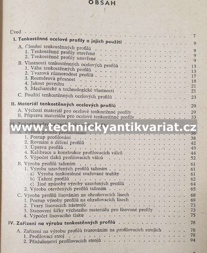 Tenkostěnné ocelové profily - Bohumil Počta (1961)