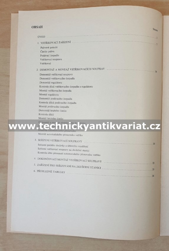 Avia vstřikovací zařízení typu M.f - dílenská příručka (1990)