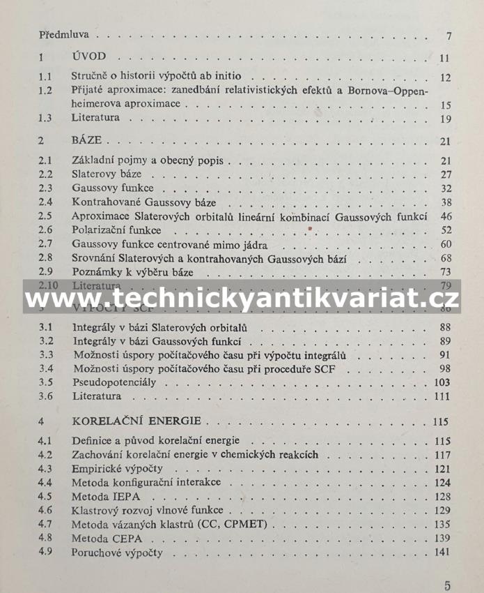Ab initio výpočty v chemii - Čárský, Urban (1985)