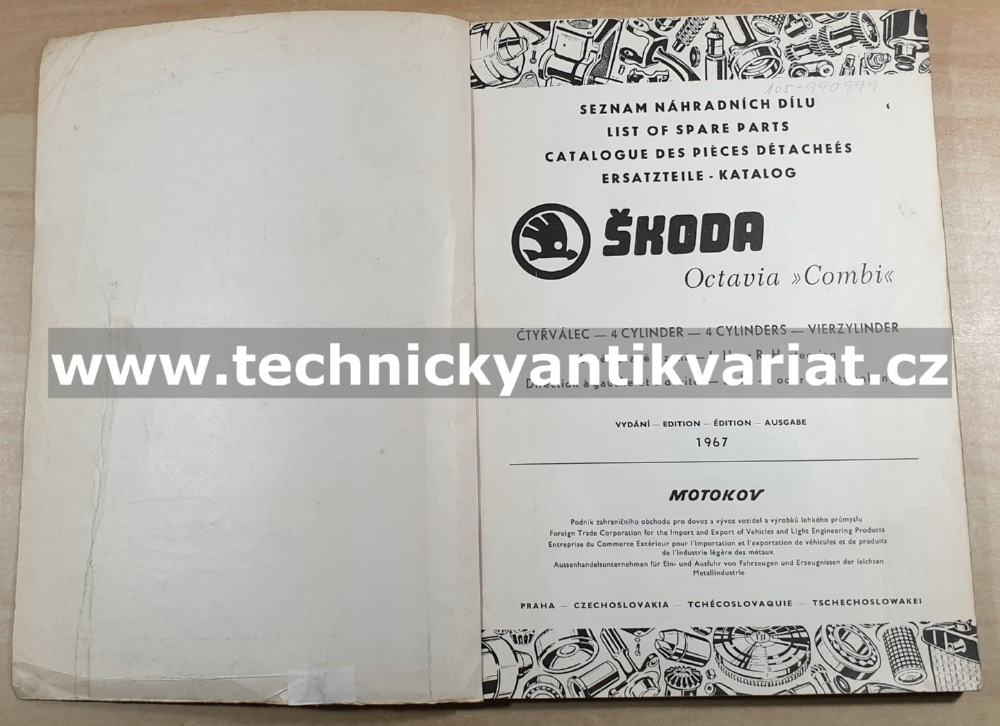 Škoda Octavia Combi - seznam náhradních dílů (1967)
