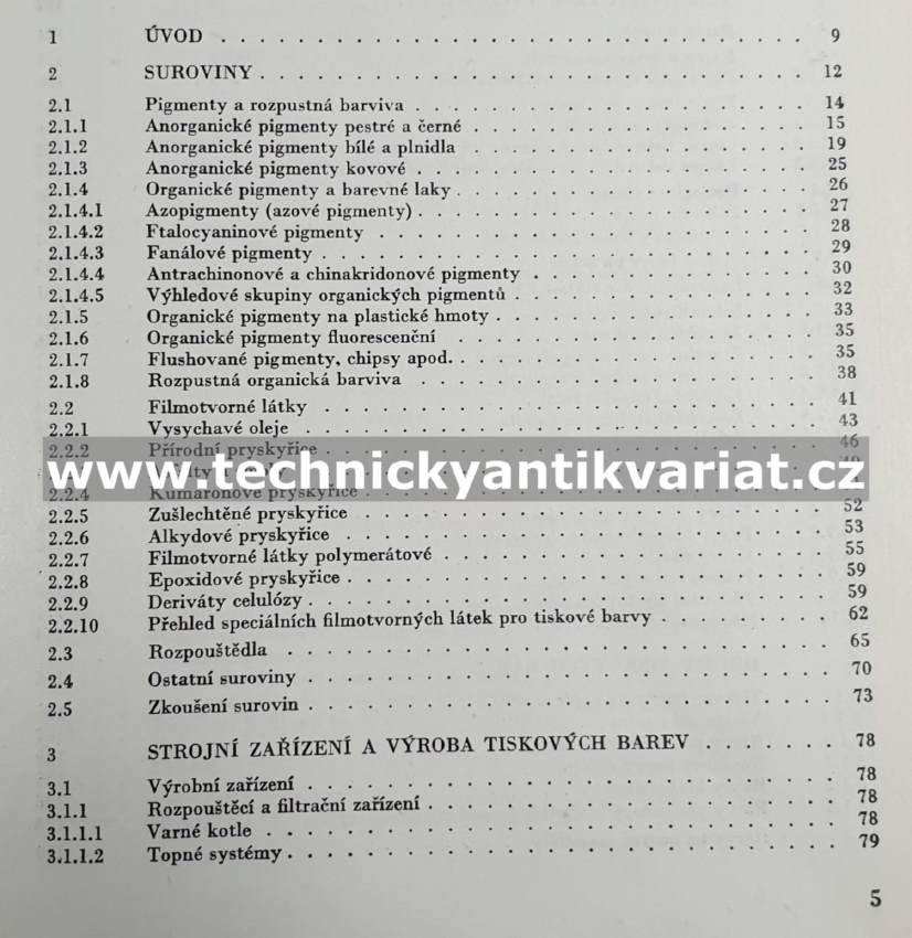 Tiskové barvy na papír a ostatní materiály - Karel Hudeček (1975)
