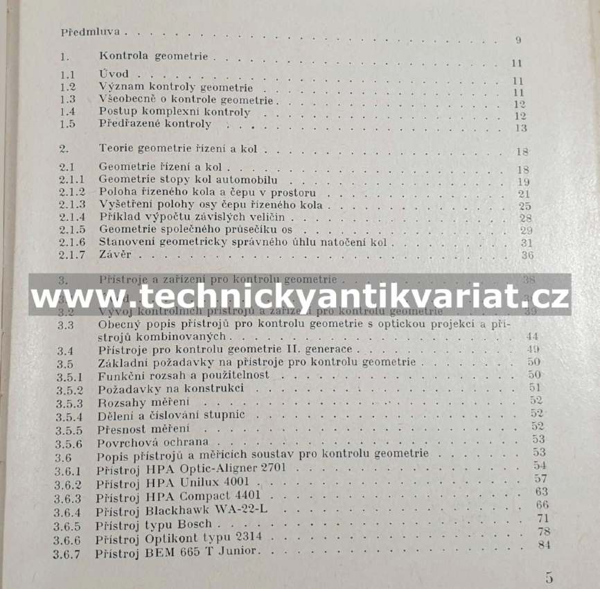 Kontrola geometrie řízení - Jaroslav Bedroš (1977)