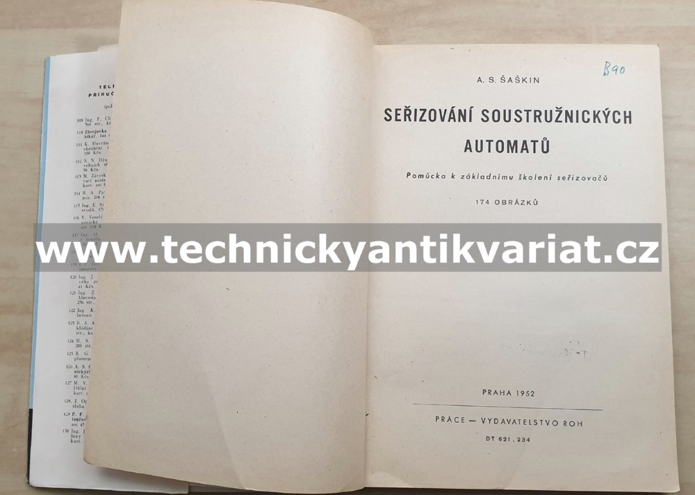 Seřizování soustružnických automatů - A.S.Šaškin (1952)