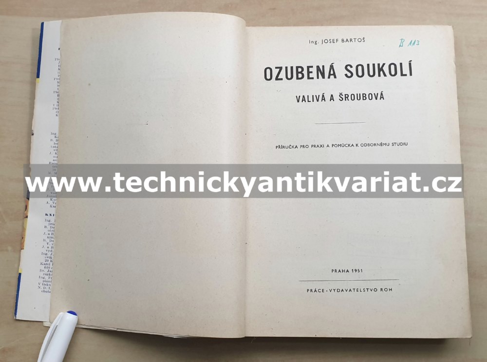 Ozubená soukolí, valivá a šroubová - J. Bartoš (1951)