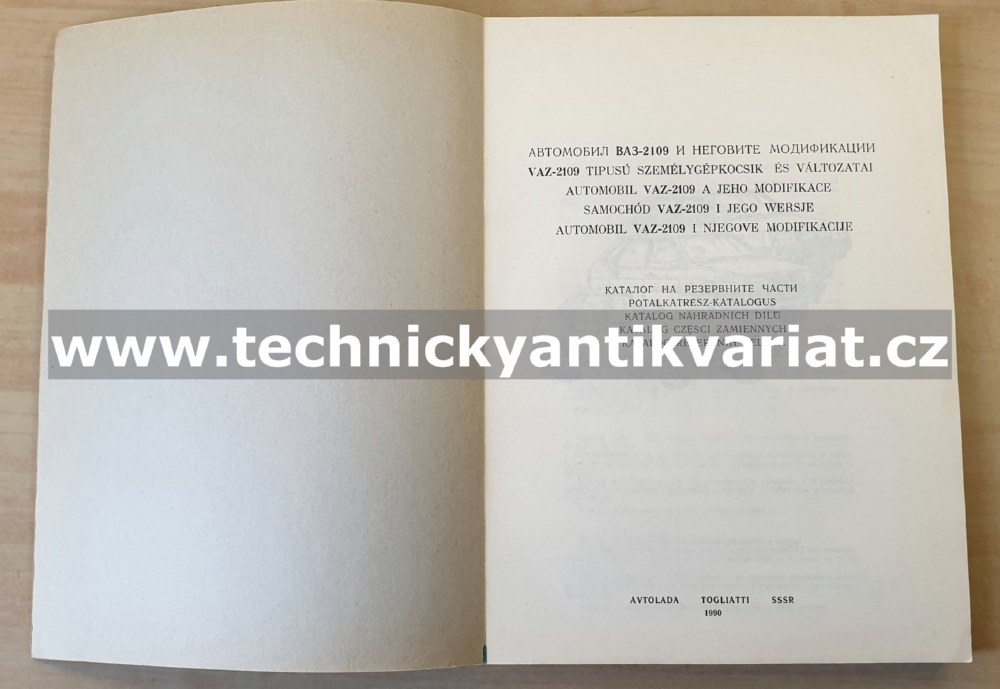 VAZ 2109 - katalog náhradních dílů (1990)