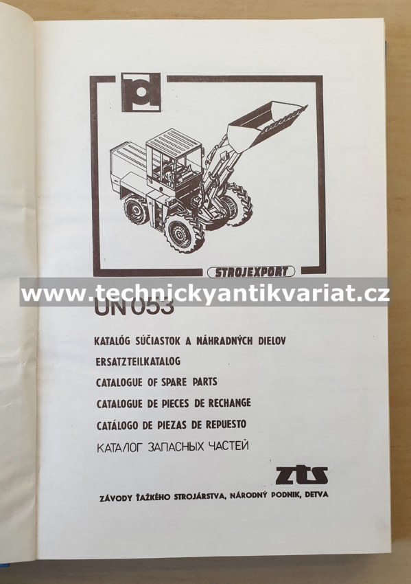 UN 053 - katalog súčiastok a náhradných dielov (1989)