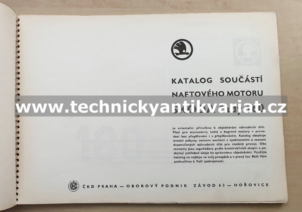 Škoda 160 naftový motor - katalog součástí