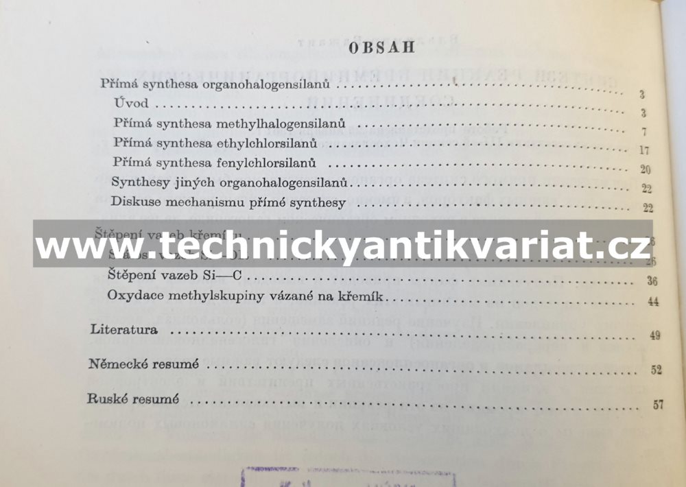 Synthesy a reakce organokřemičitých sloučenin - Vladidmír Bažant (1961)