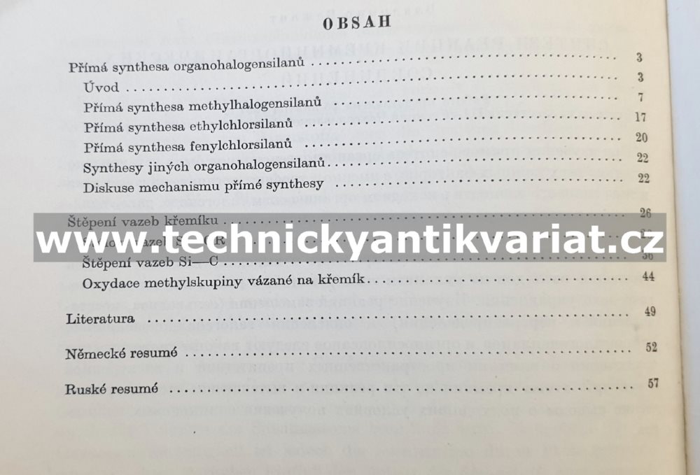 Synthesy a reakce organokřemičitých sloučenin - Vladidmír Bažant (1961)